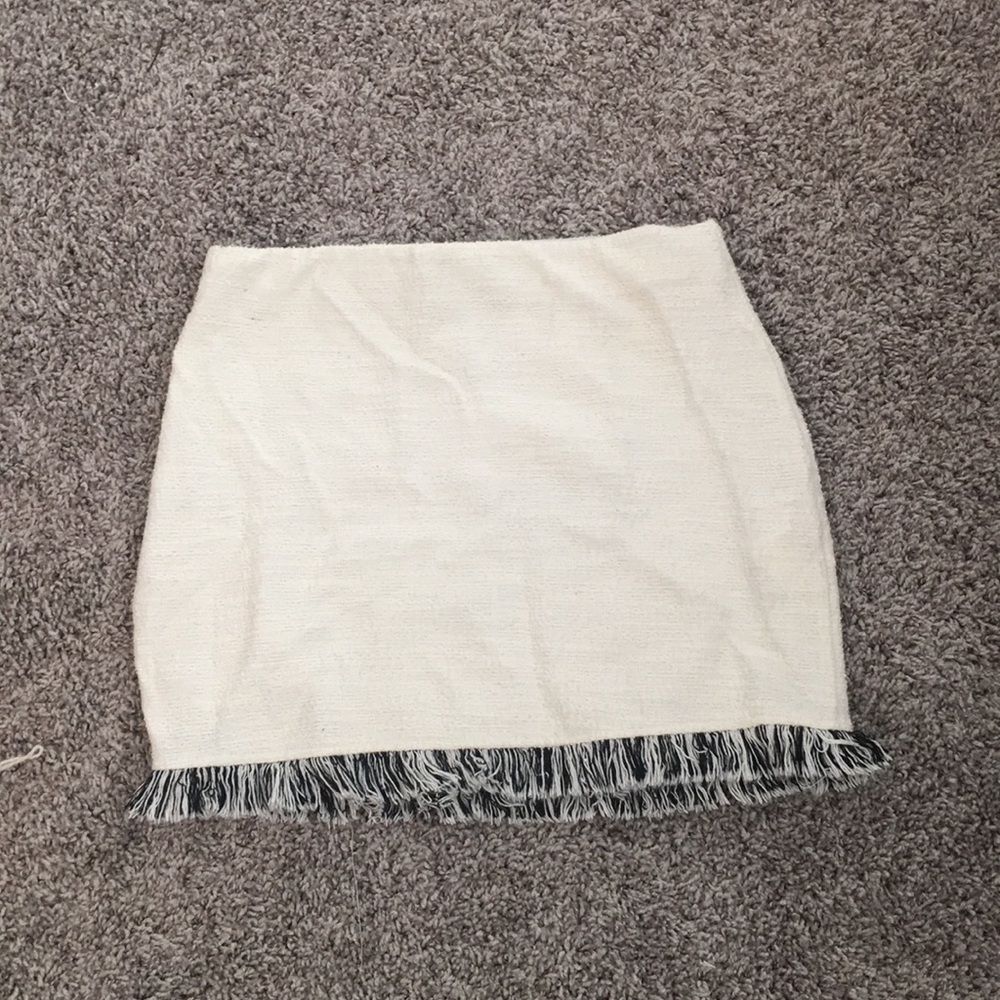 Zara white mini skirt